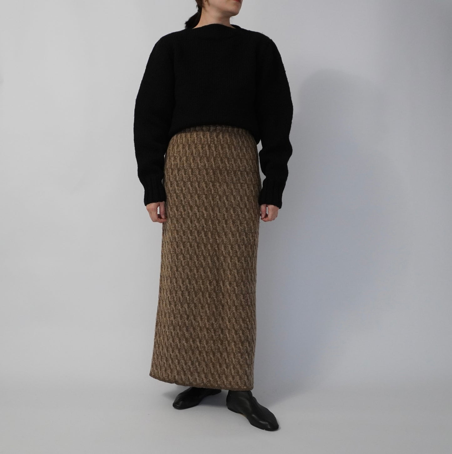 80s Pattern Knit Skirt