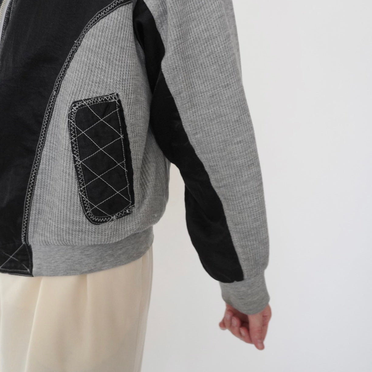 90s  Two Tone Design Light Jacket