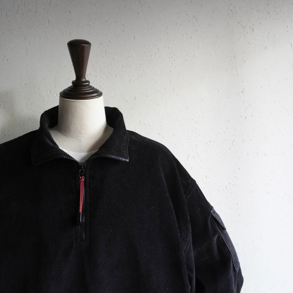 90s Half Zip Corduroy Top