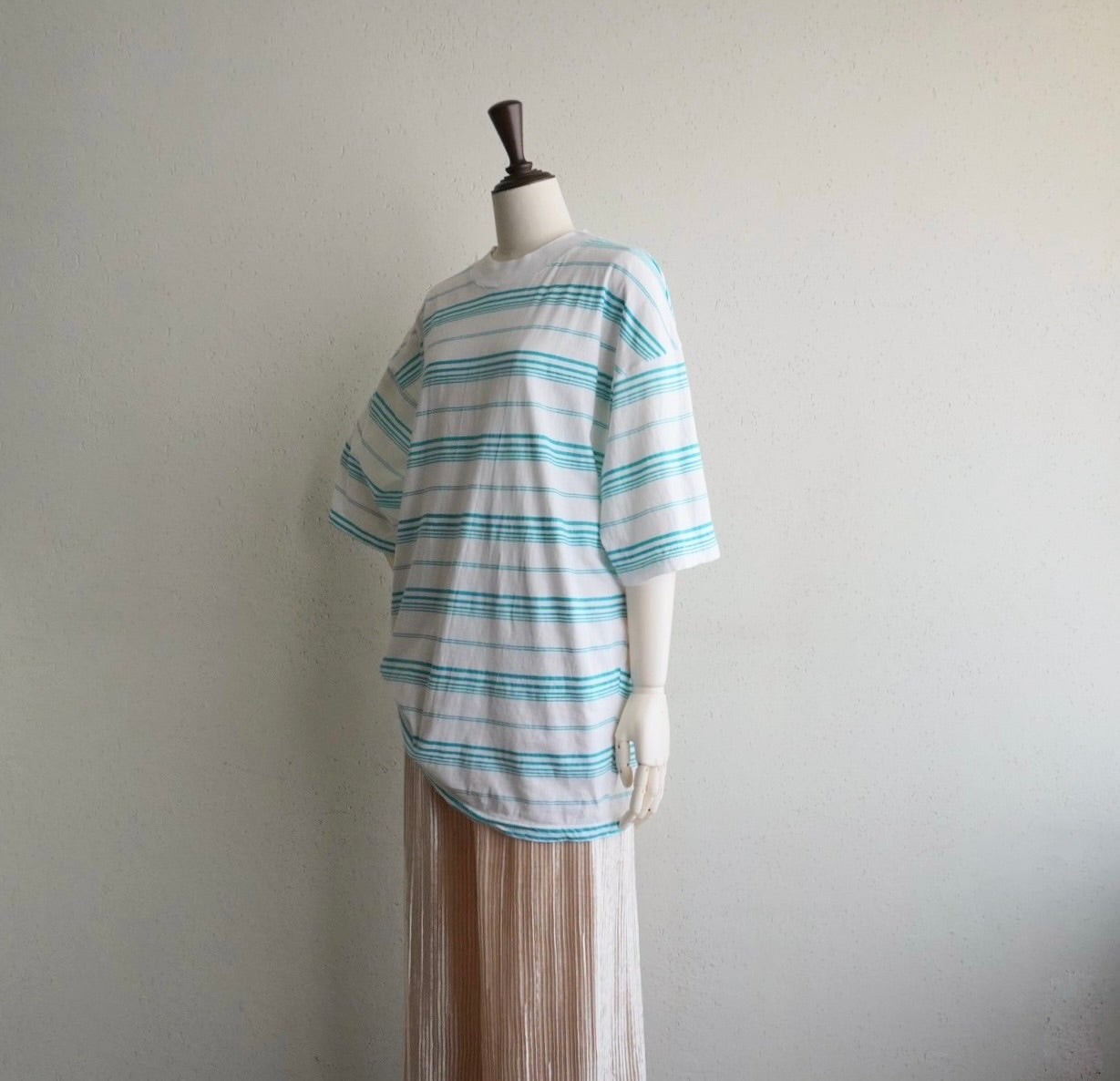 90s EURO Striped Printed T-shirt