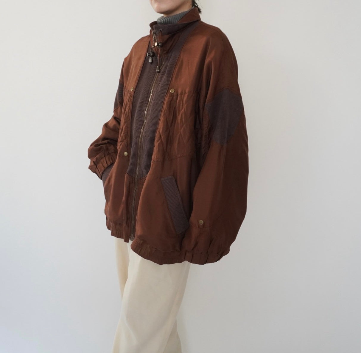 90s Silk Design Light Jacket