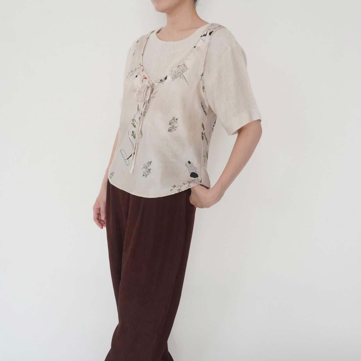 80s Printed Camisole Top