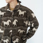 90s Horse Pattern Fleece Jacket