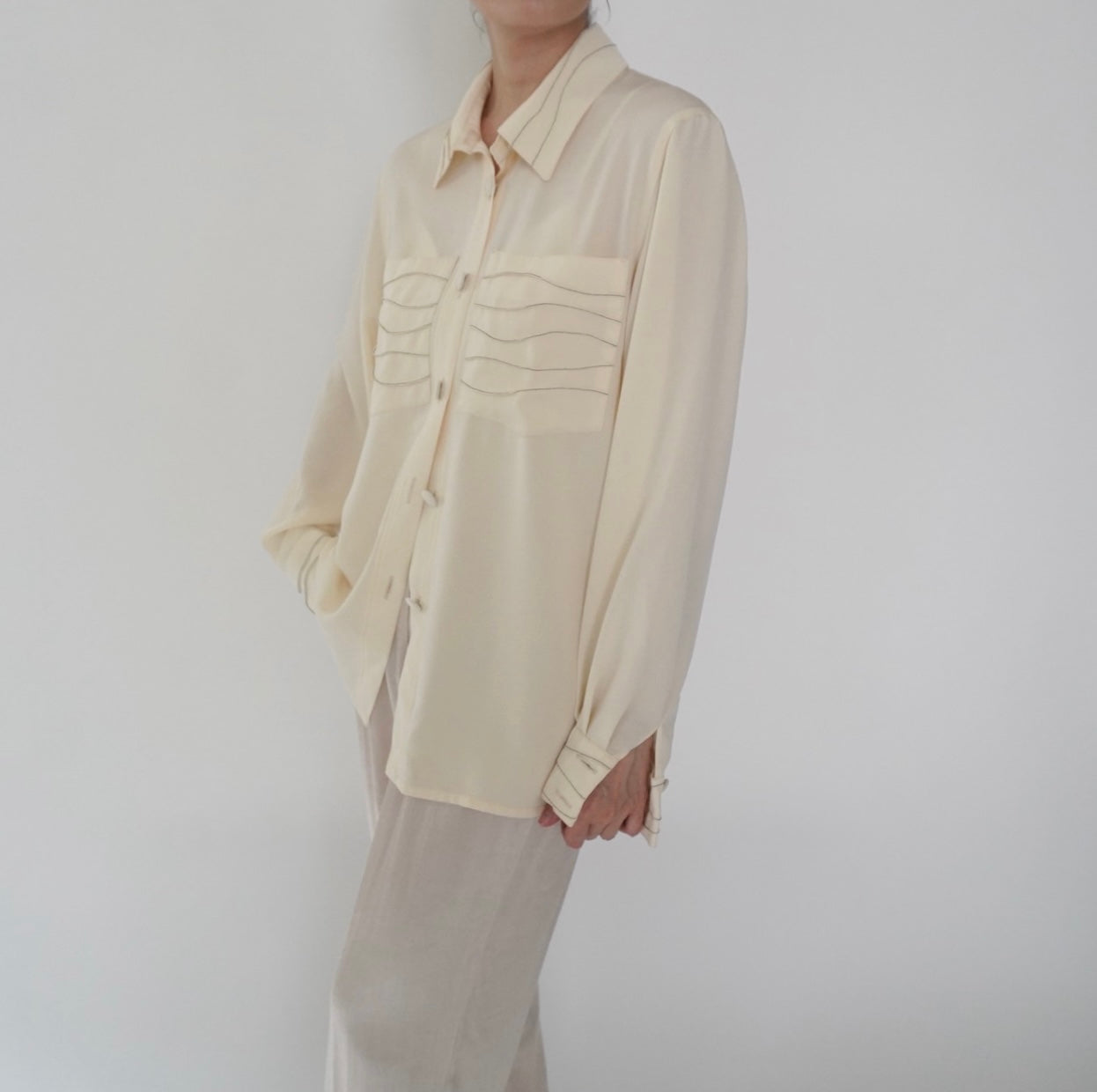 90s Design Sheer Shirt