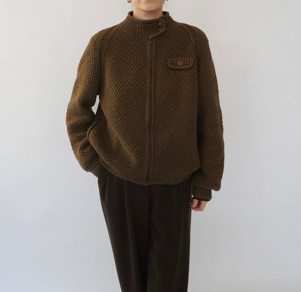 80s EURO Knit Jacket,Cardigan