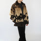 90s Horse Pattern Fleece Jacket Made in USA