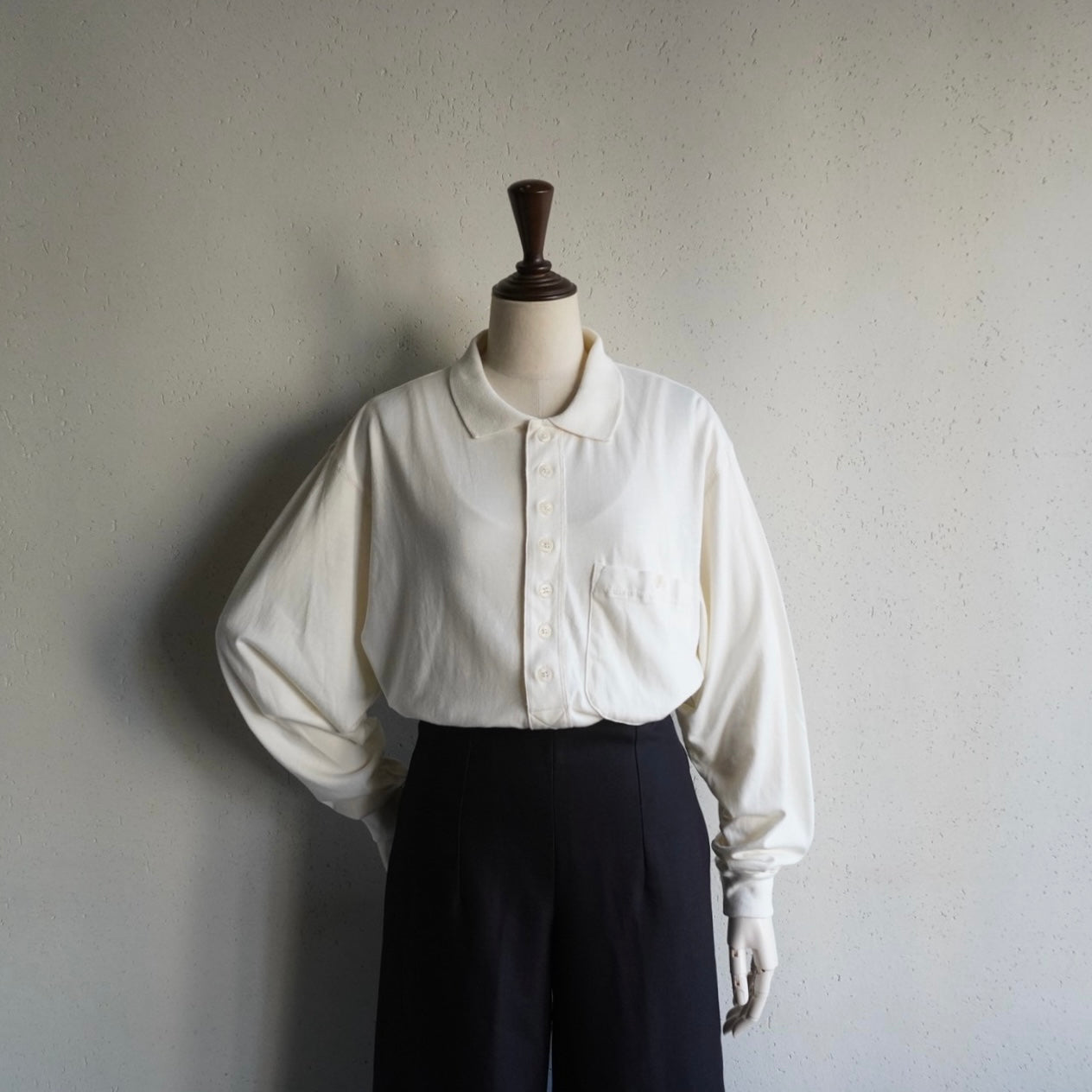 90s Ivory Cotton Top