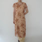 90s Printed Sheer  Maxi Dress