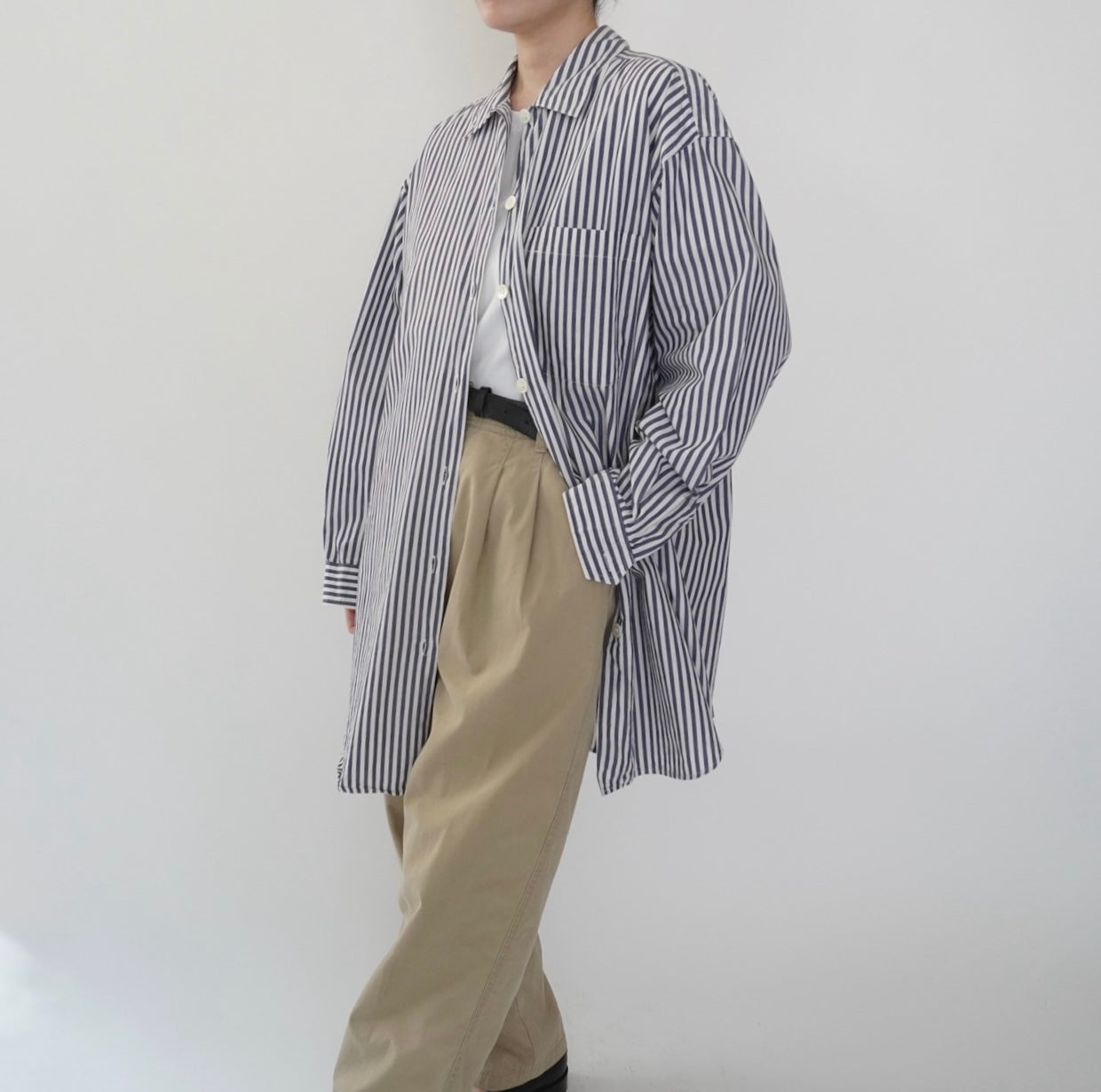 90s "GAP" Striped Long Cotton Shirt