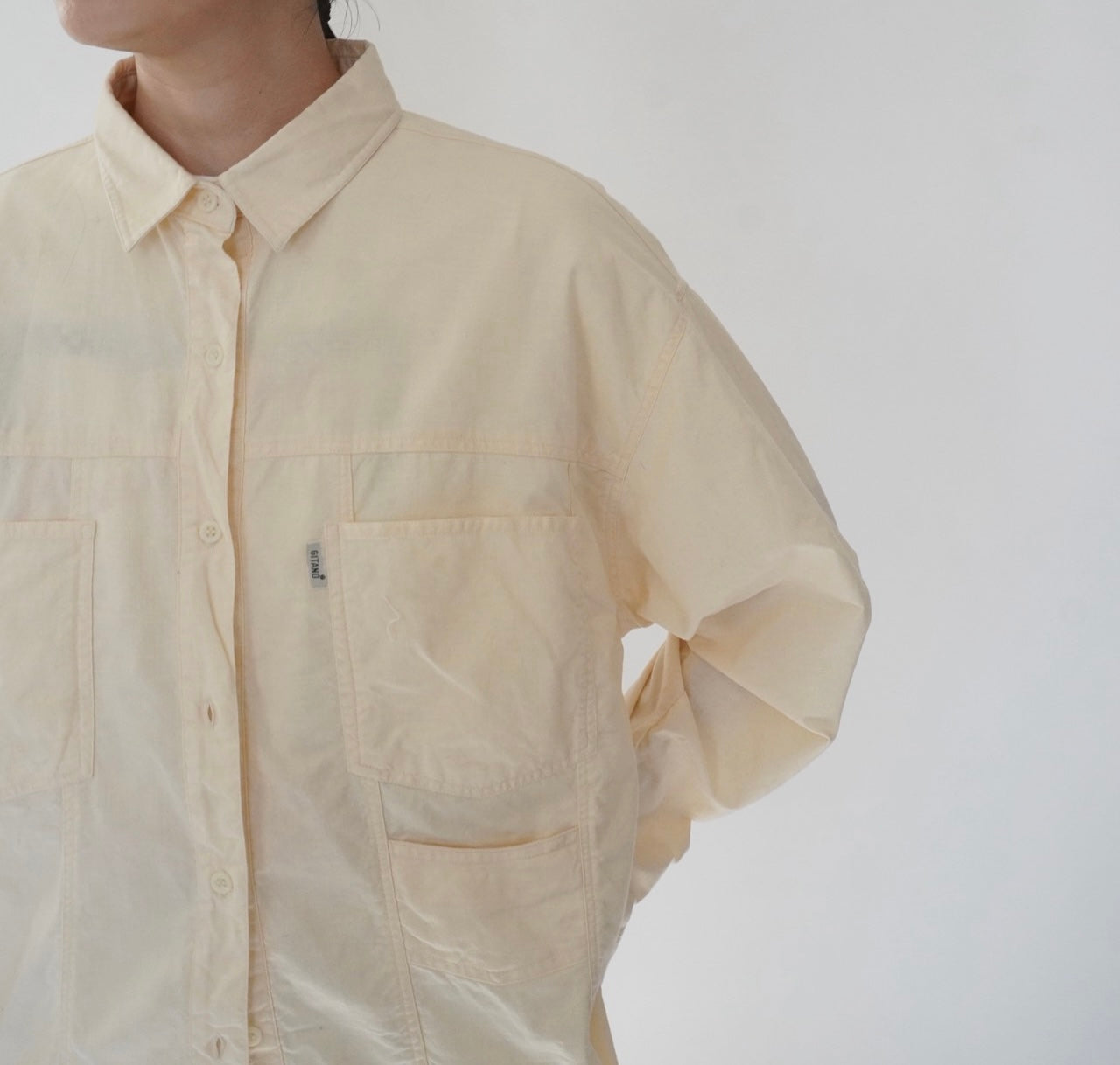 90s Ivory Cotton Shirt