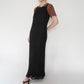 90s Lace Design Black Dress Made in USA