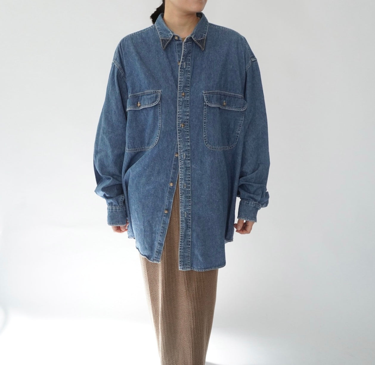 80s "BANANA REPUBLIC ”Safari & Travel" Denim Shirt