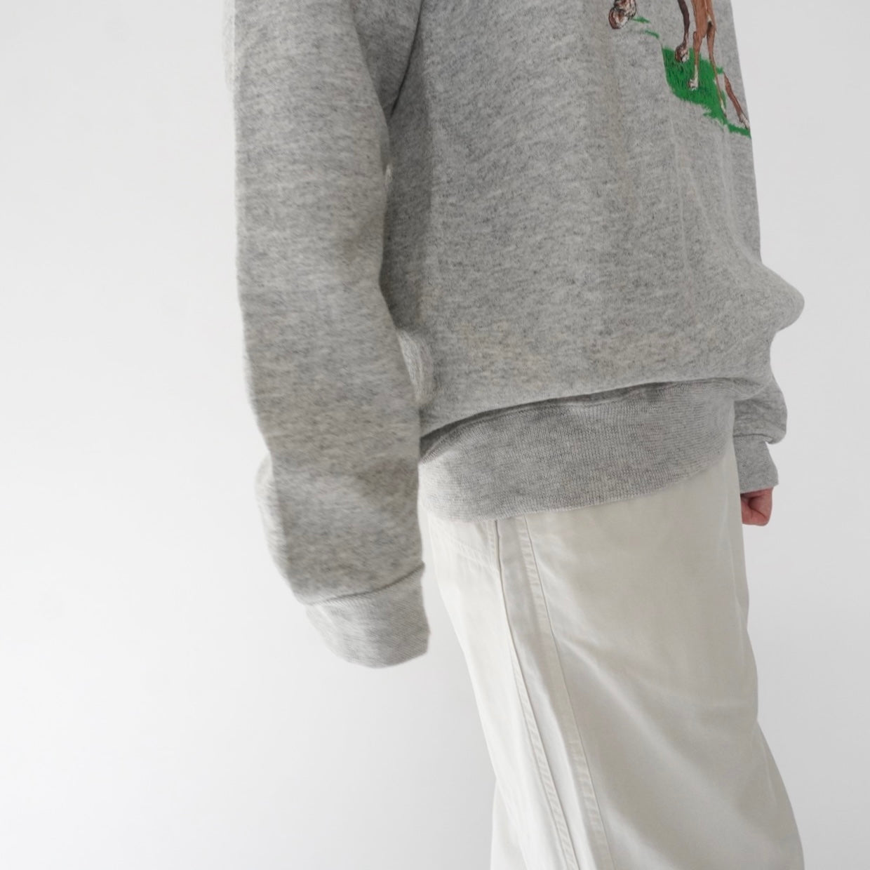 80s Horse Printed Sweater Made in USA