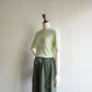 70s Green Striped Top