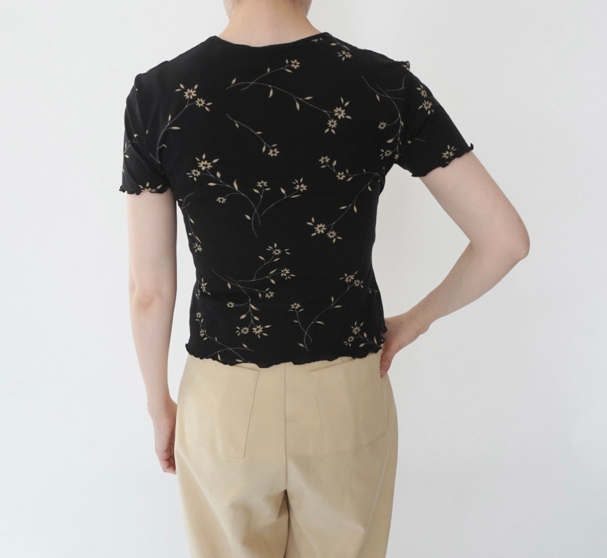 90s Floral Printed Top