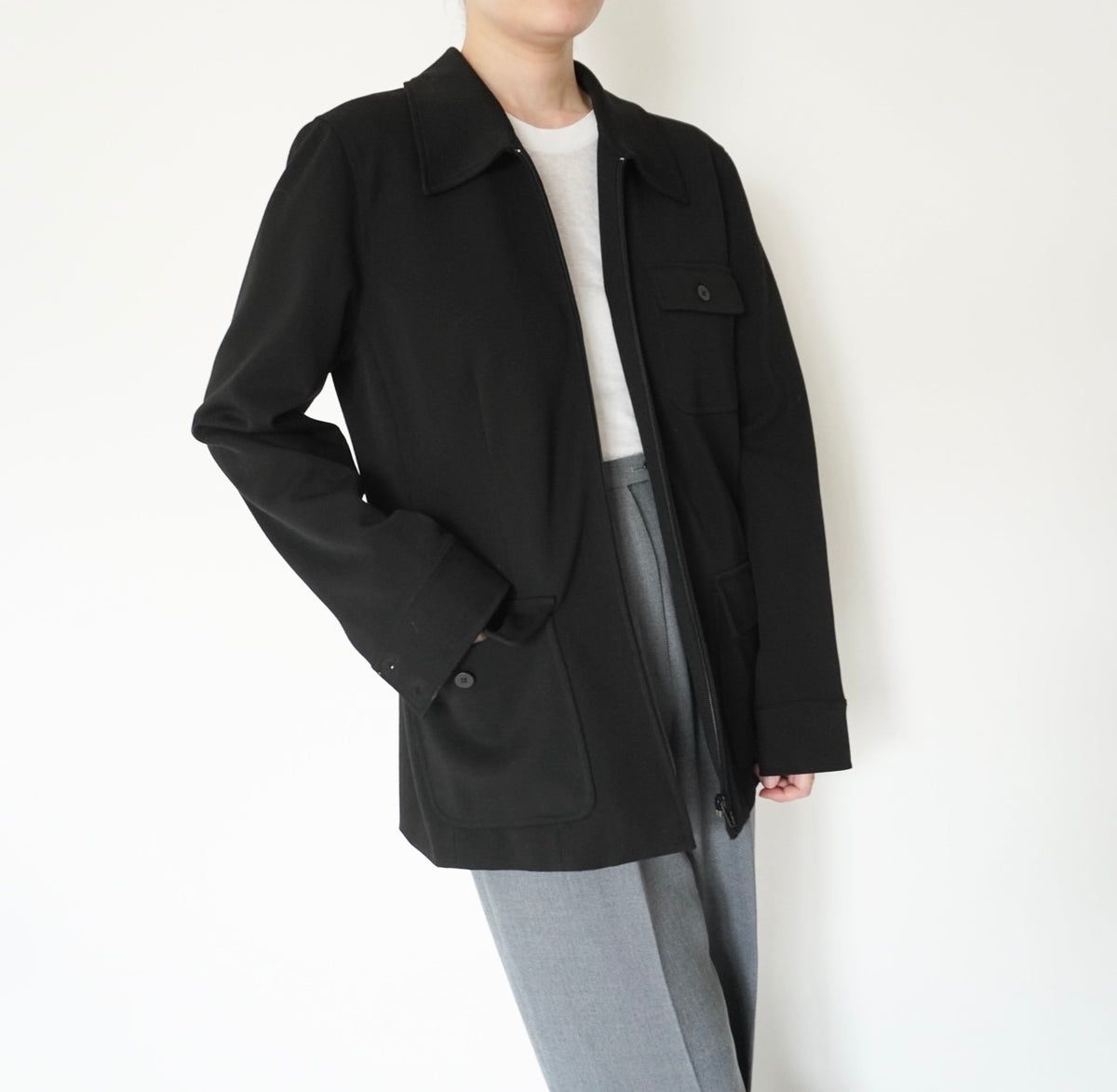 90s Black Design Jacket