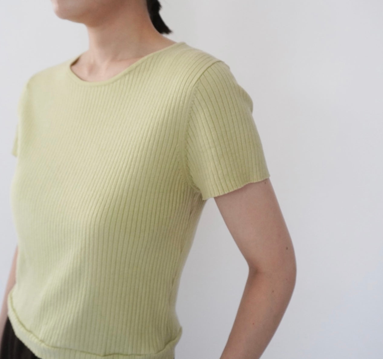 90s Silk Ribbed Top