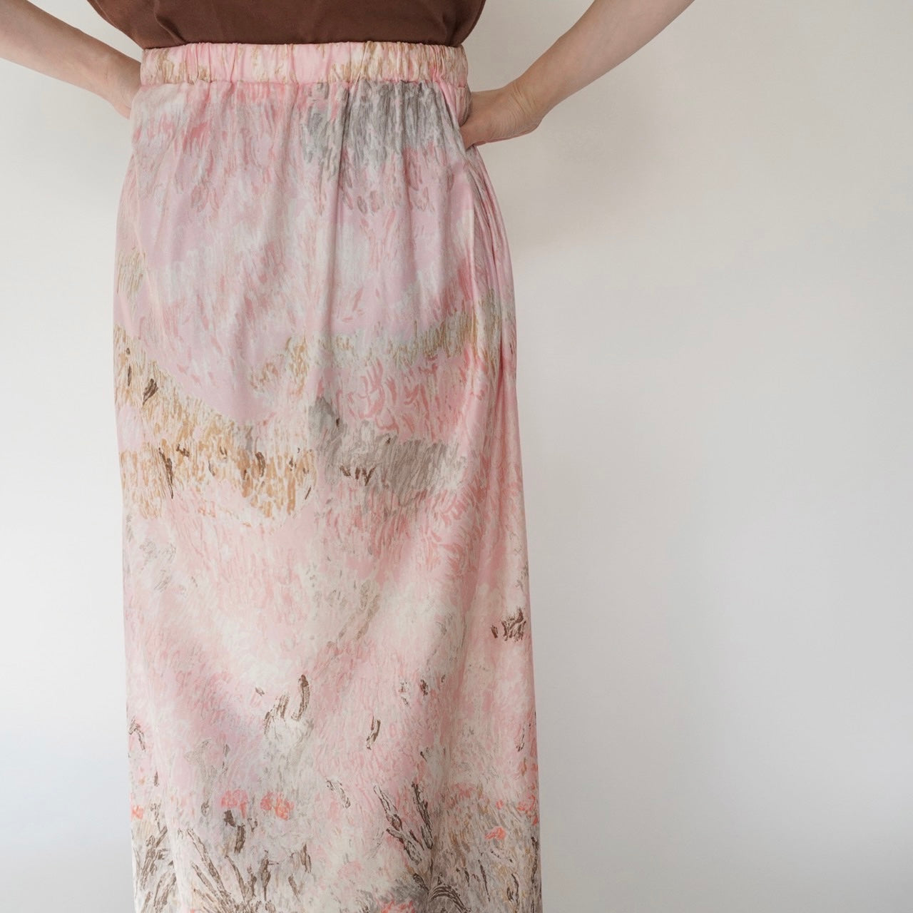 70s Printed Maxi Skirt