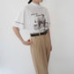 90s  Zebra Printed Mock Neck T-shirt