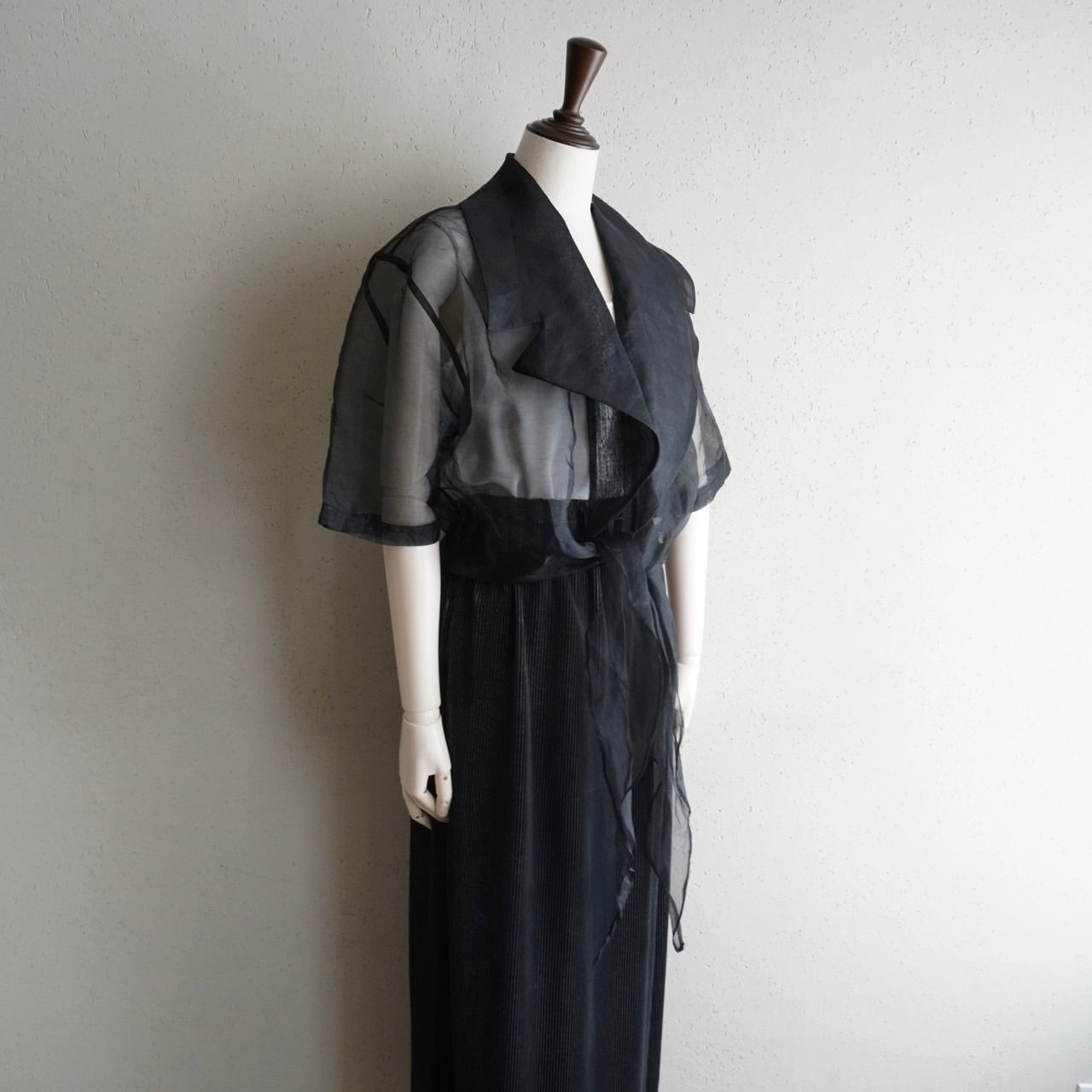 90s Black Sheer Blouse Made in Canada