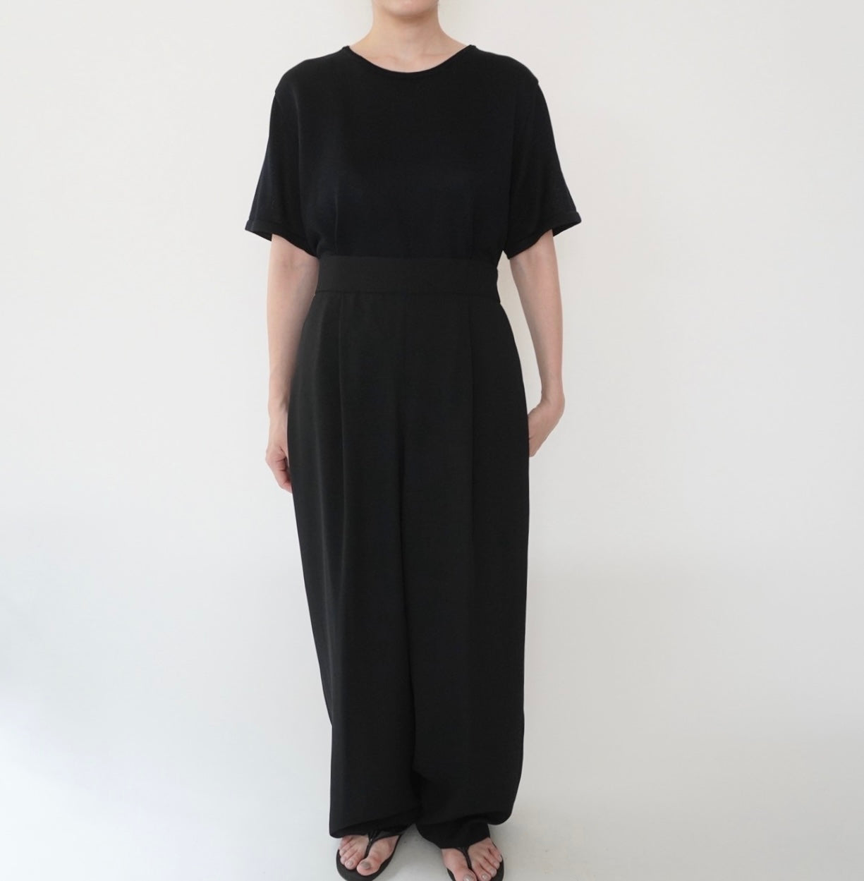 90s Black Wide Pants