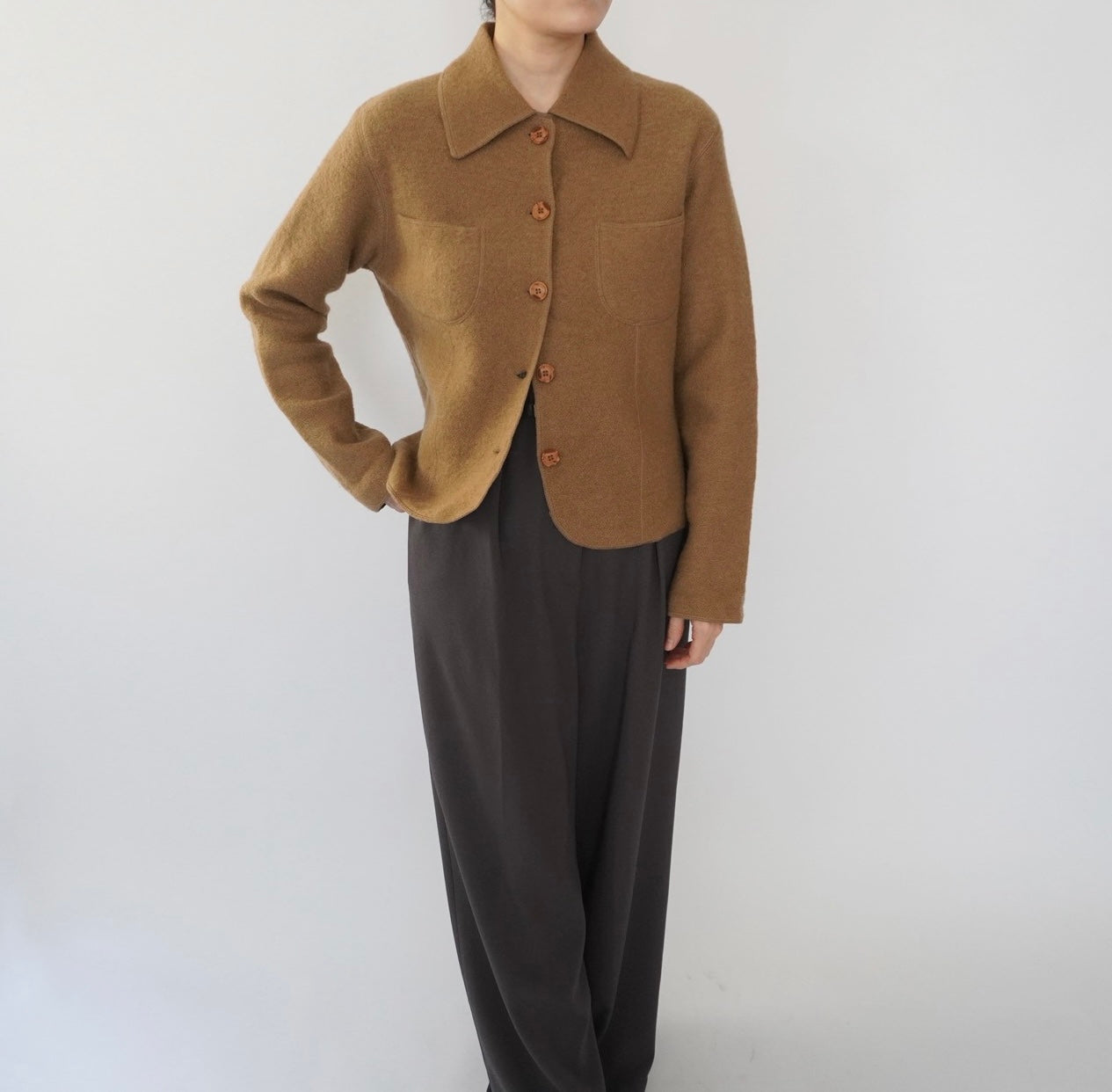 90s Wool Knit Shirt, Jacket