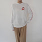 80s Printed Long Sleeves T-shirt Made in USA