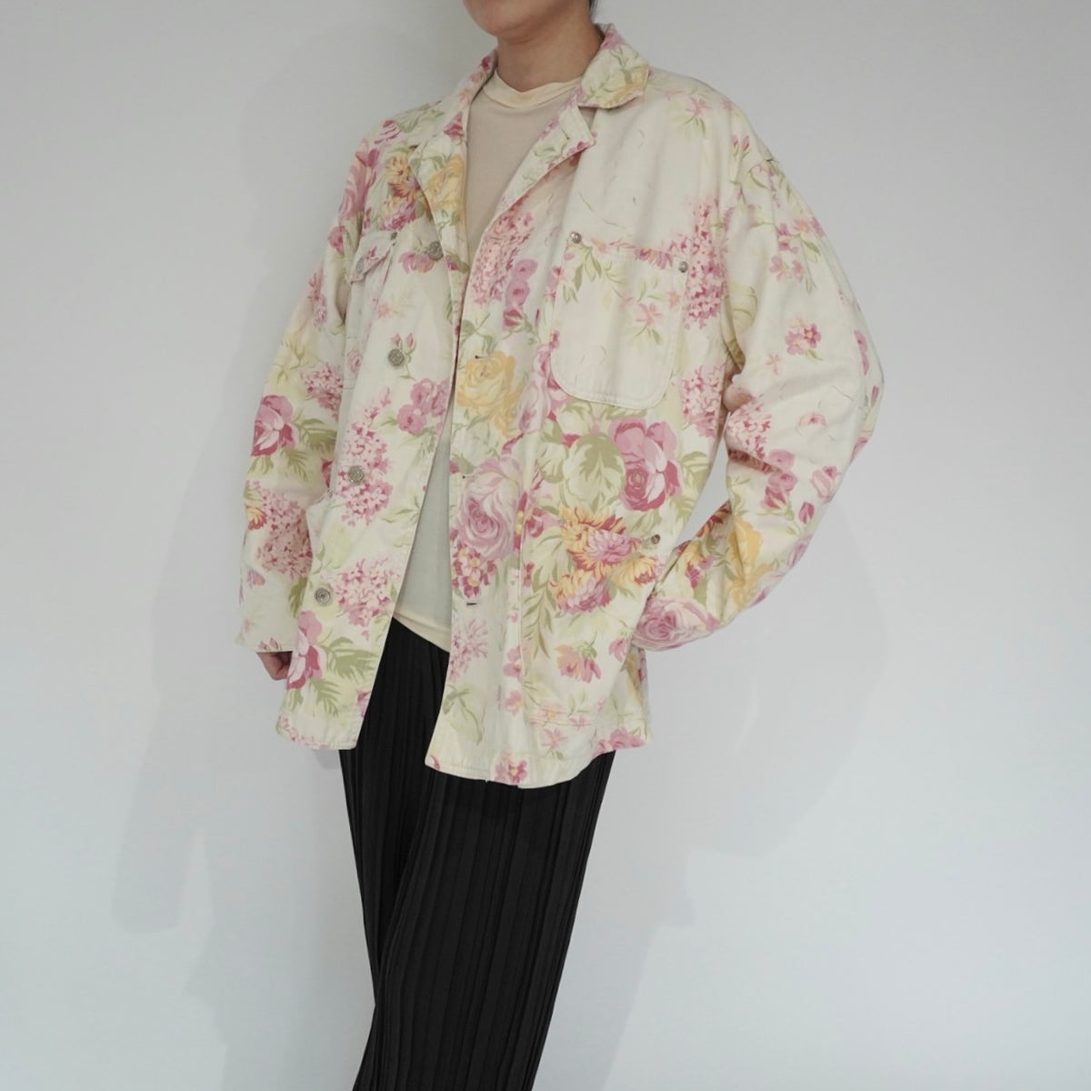 90s " Ralph Lauren" Flower Pattern Jacket