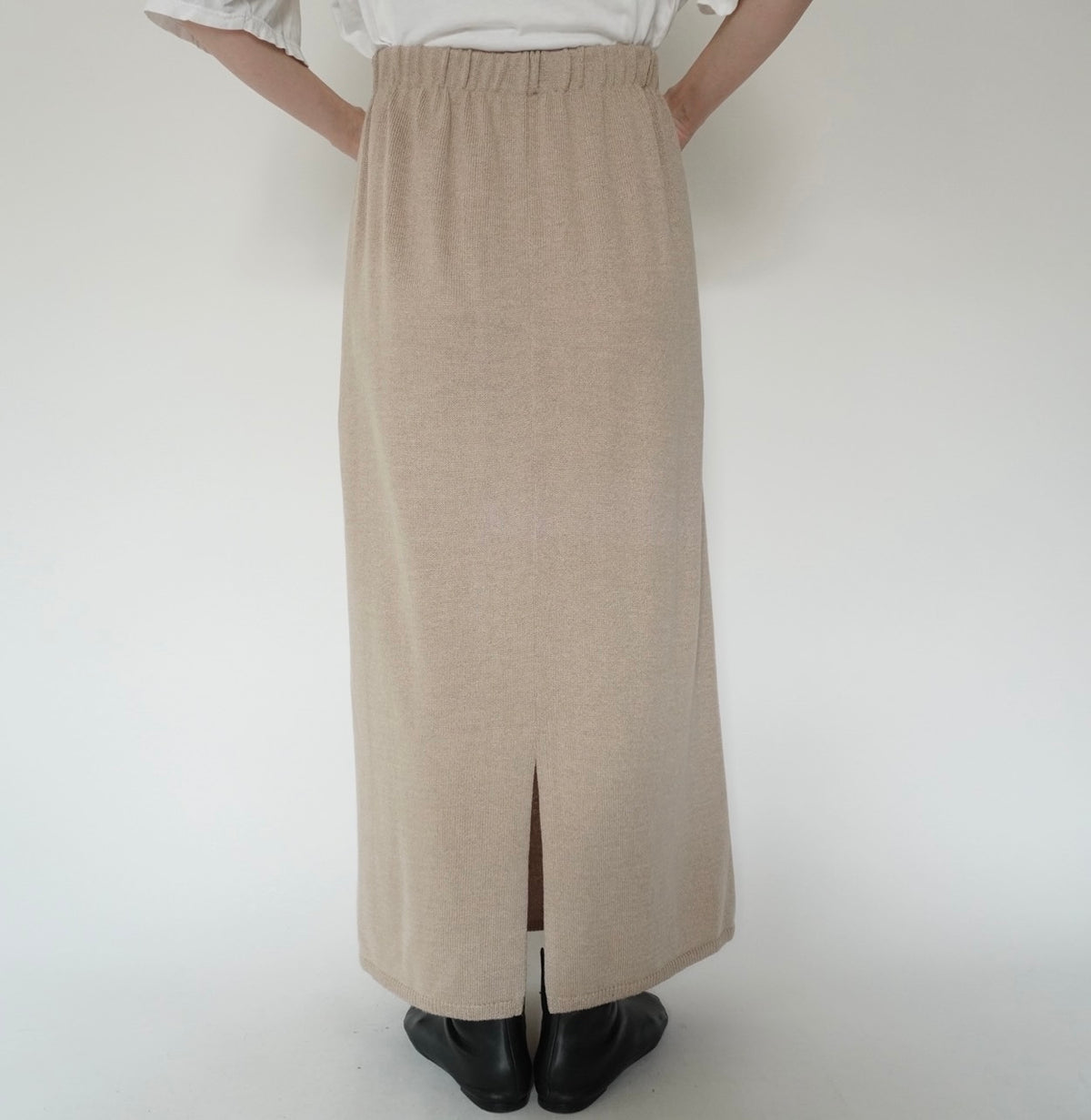 90s Beige Knit Skirt