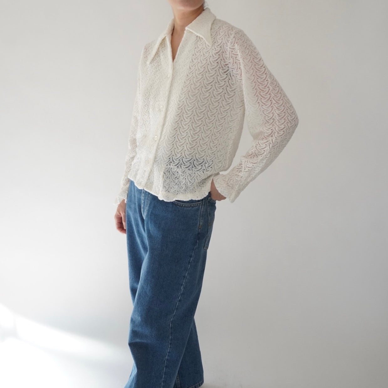 70s Lace Design Shirt