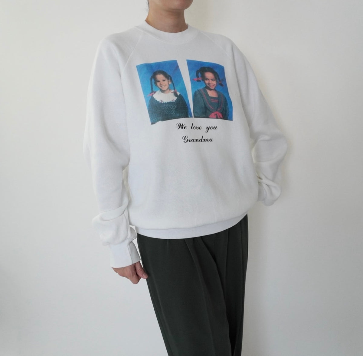 90s Photo Printed Sweater Made in Canada