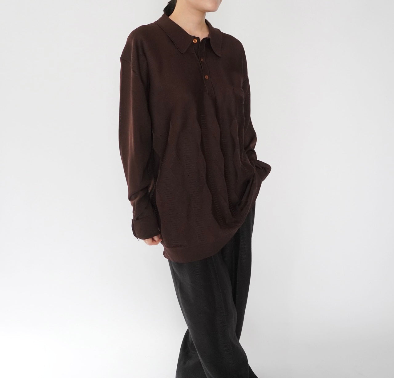 70s Brown Design Top