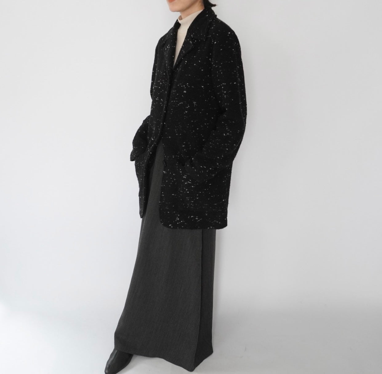 90s Black White Mix Jacket