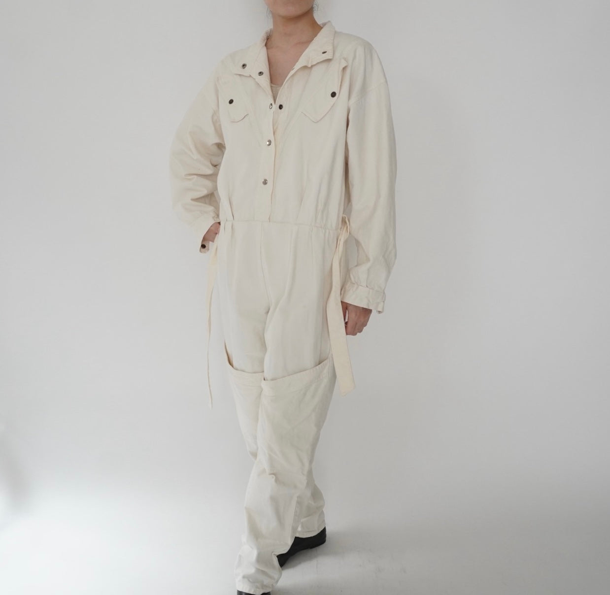 80s EURO Design Ivory Jumpsuit