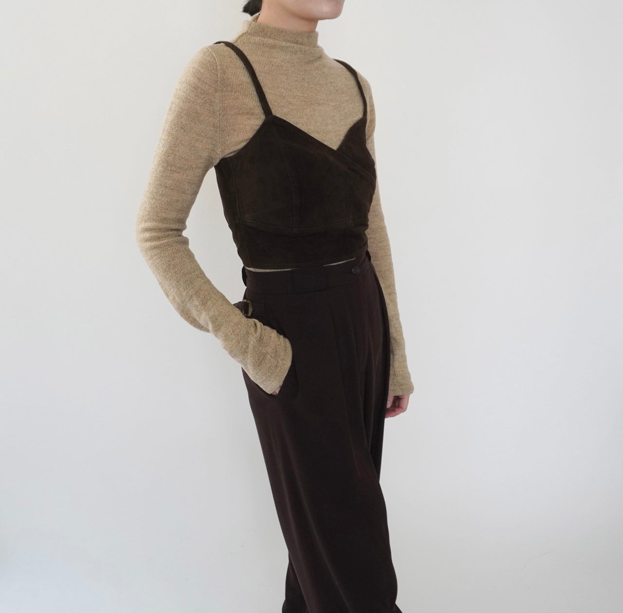 90s EURO Suede Camisole Top