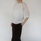 80s Cut Lace Design Blouse