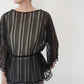 90s Sheer Lace Design Blouse