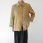 90s "harve benard" Striped Linen Shirt,Jacket