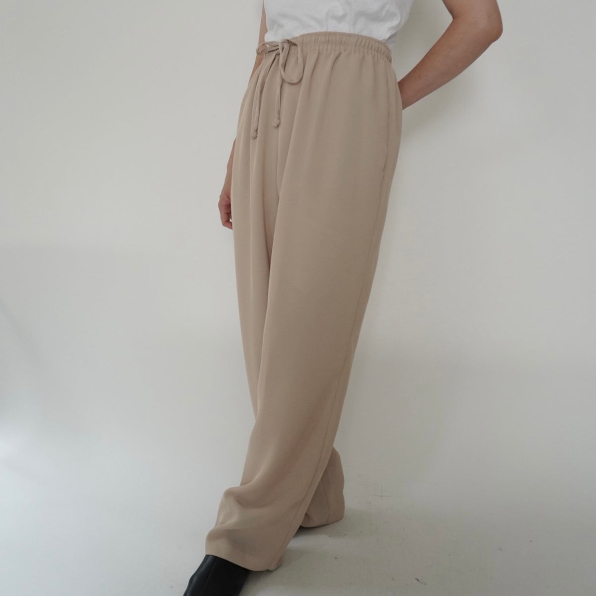 90s Beige Wide Pants