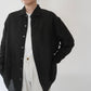 90s Black Linen Shirt