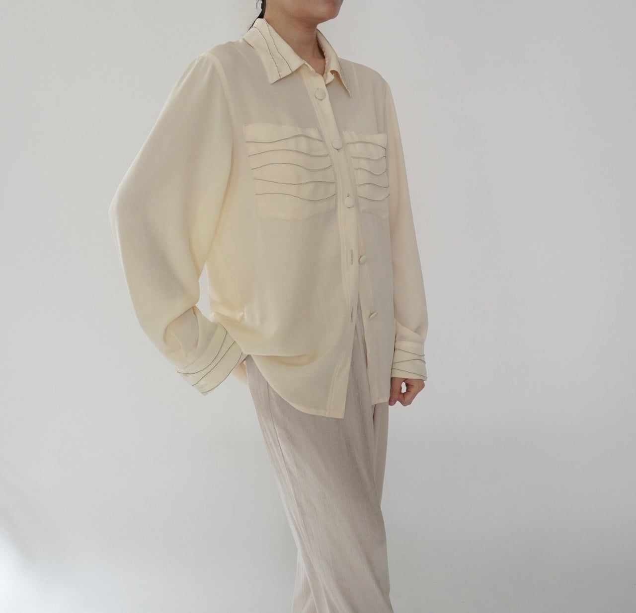 90s Design Sheer Shirt