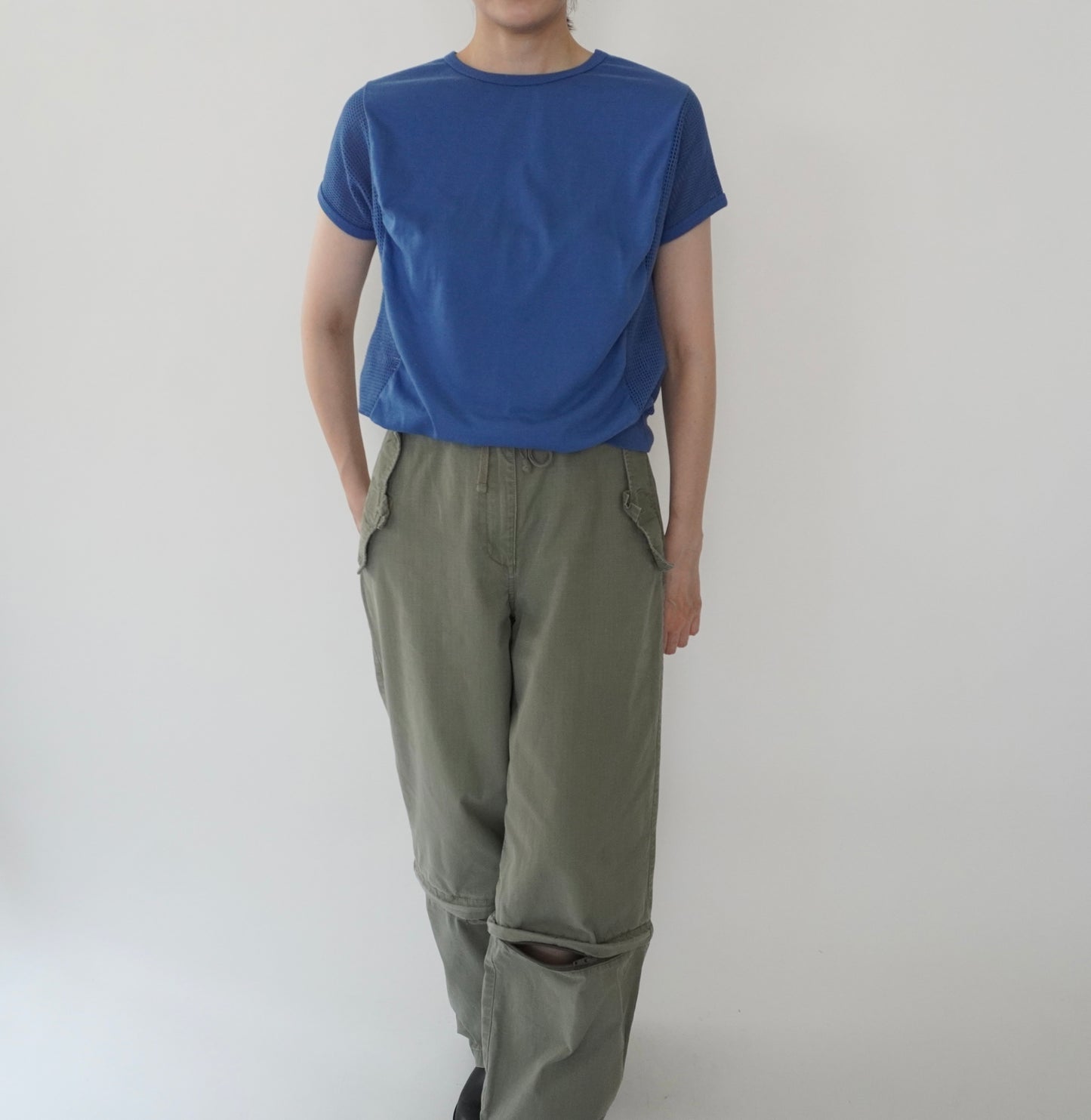80s Blue Mesh Top