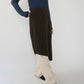 90s Asymmetry Design Ribbed Skirt