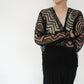 80s Cord Lace Design Robe