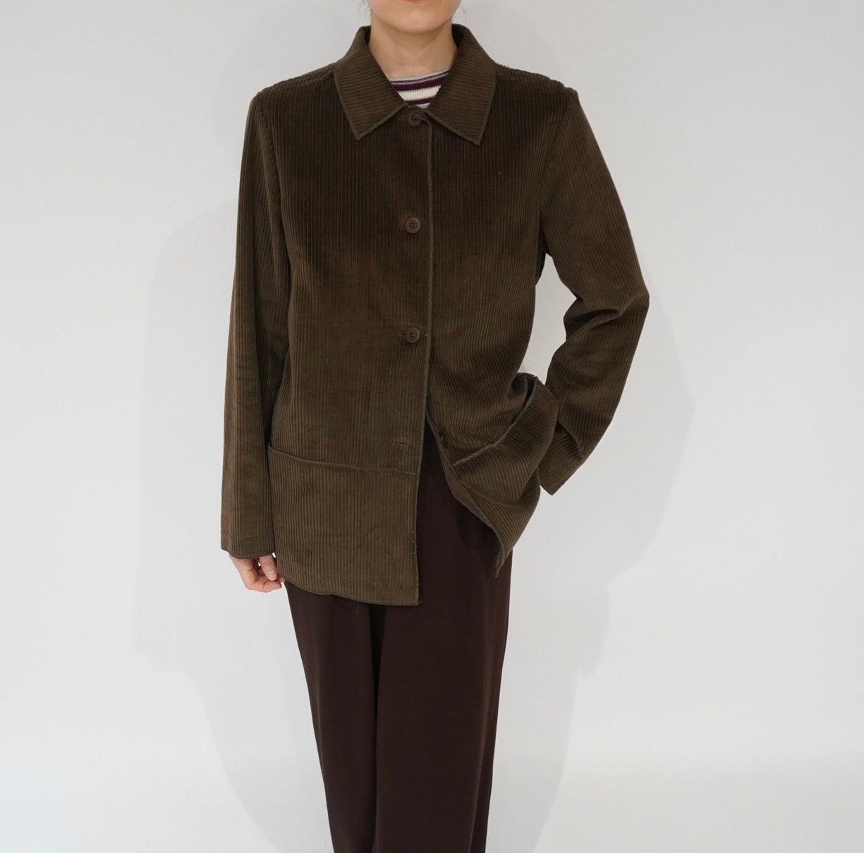 90s "harve benard" Corduroy Shirt Jacket