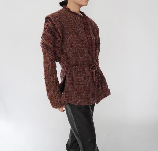 70s80s Woven Knit Jacket