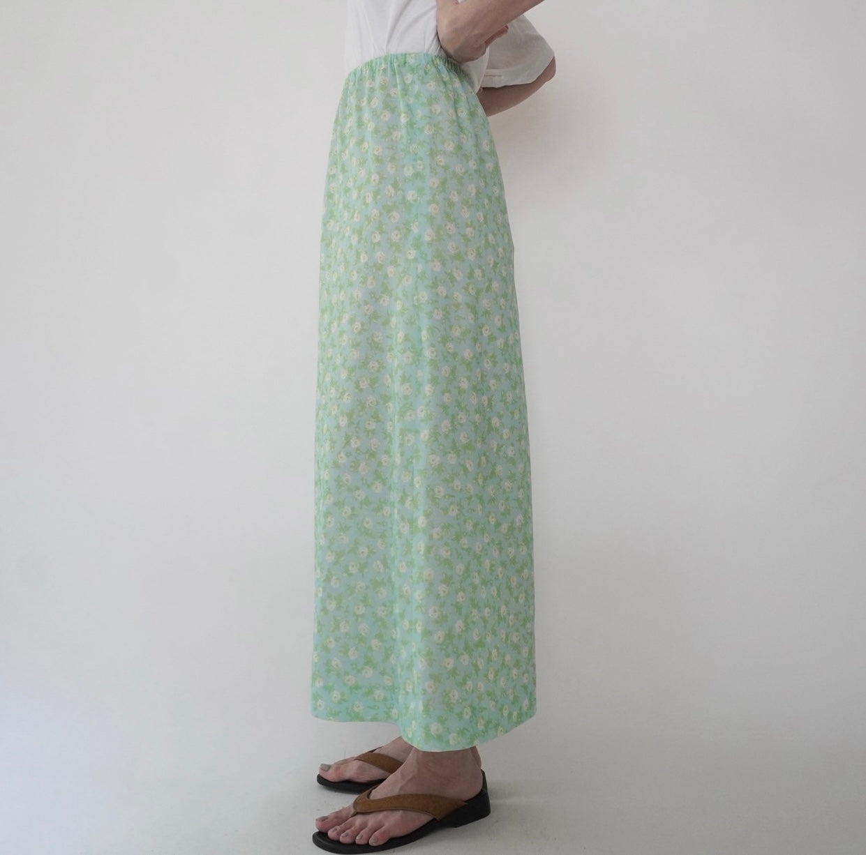 80s Floral Print Skirt