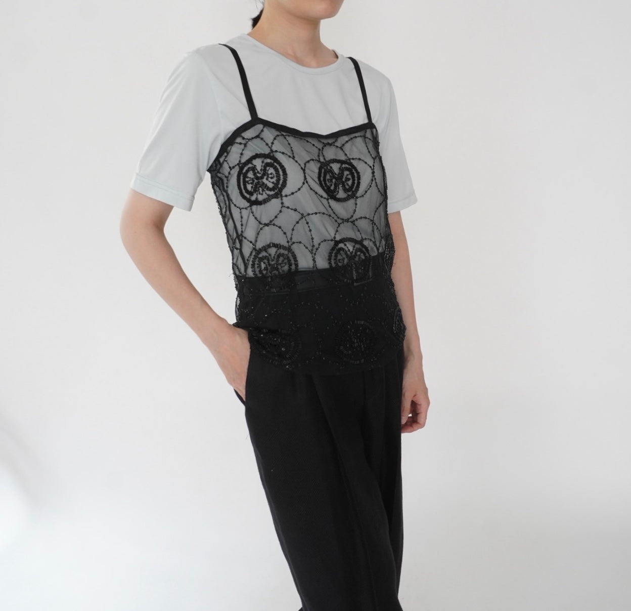 90s Beads Design Camisole Top