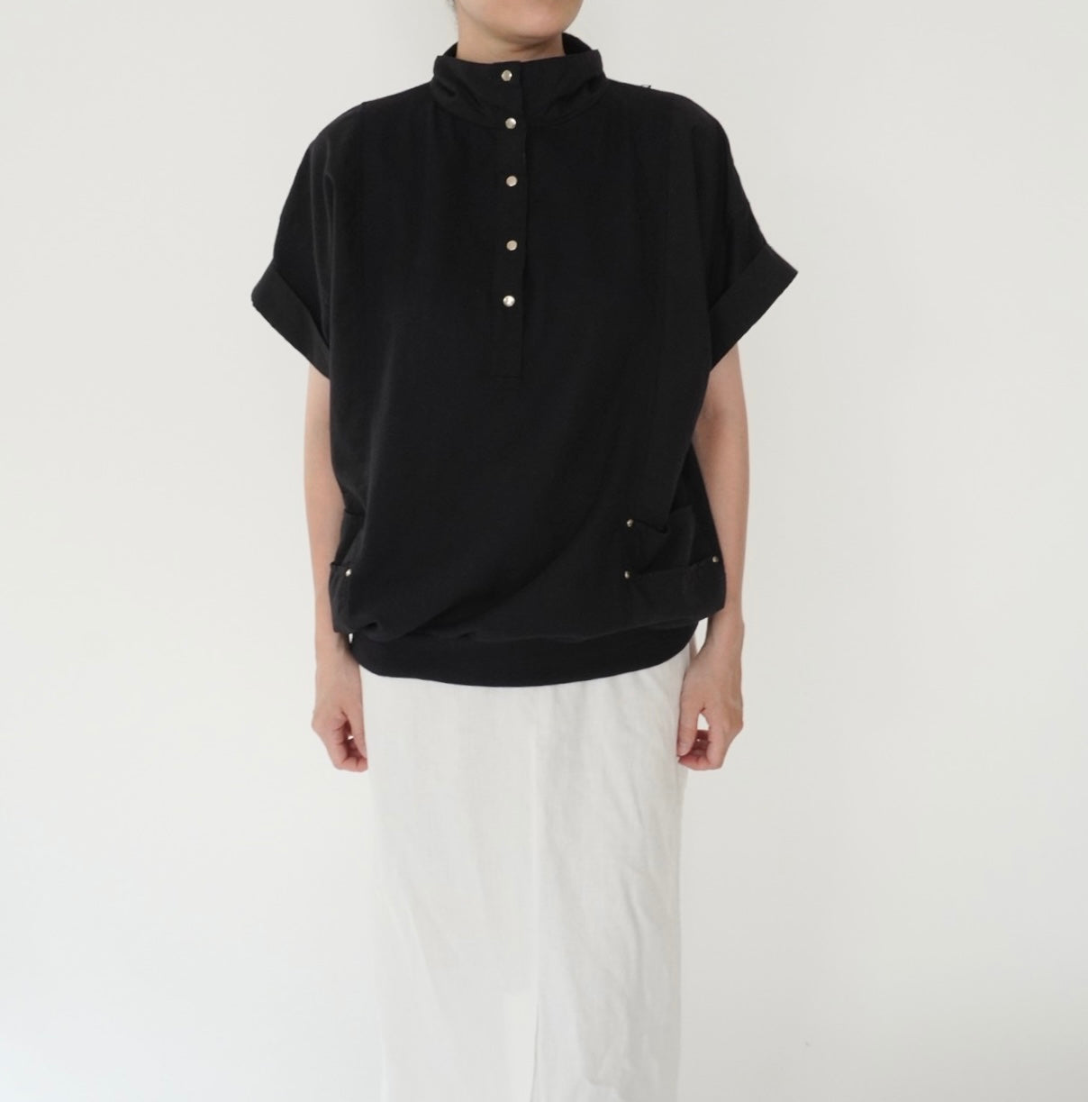 90s Black Design Top