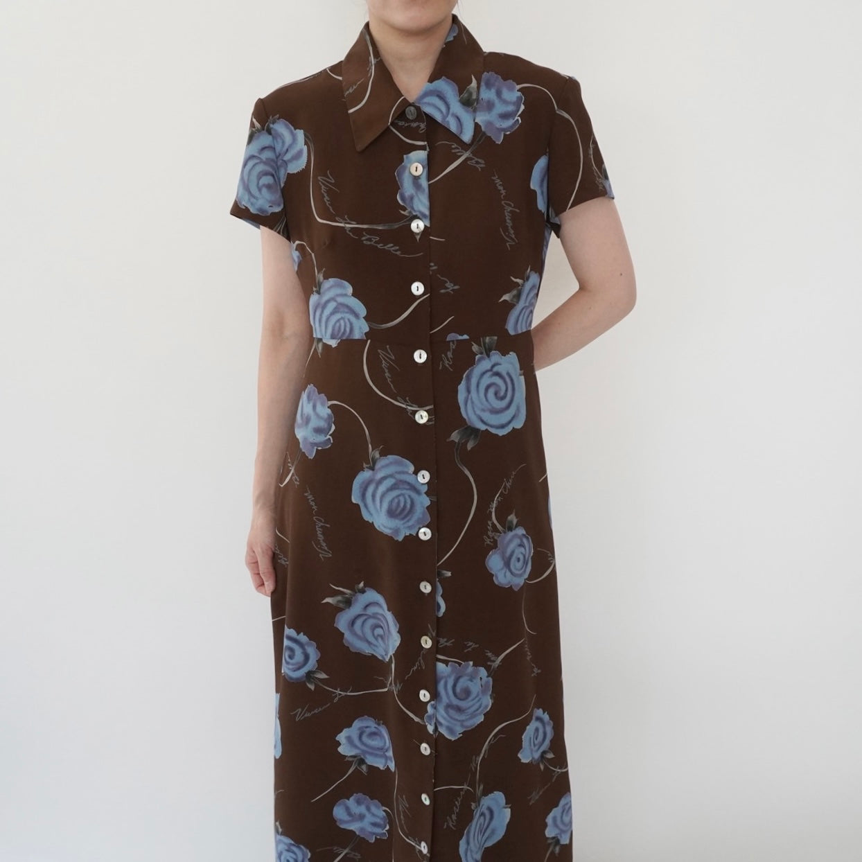 90s Printed Maxi Dress Made in USA